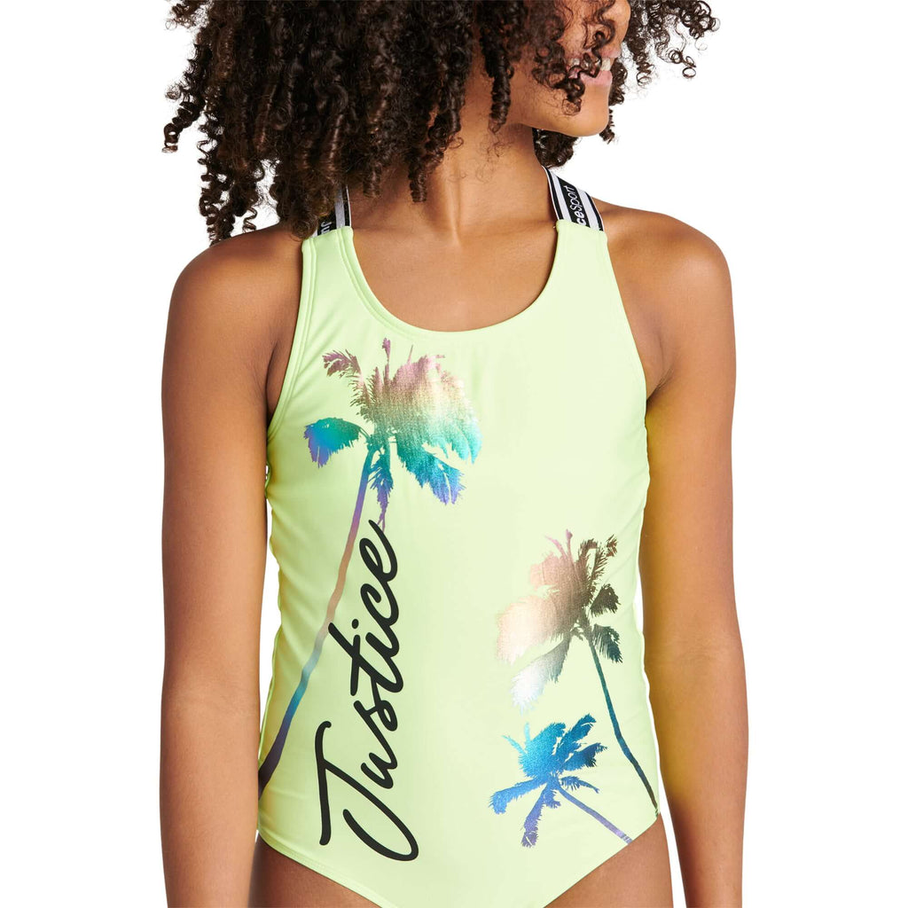 Justice Girls 2 Pc Size XL (16-18) Sport Bikini w/ Logo Accents Swimsuit  for sale online