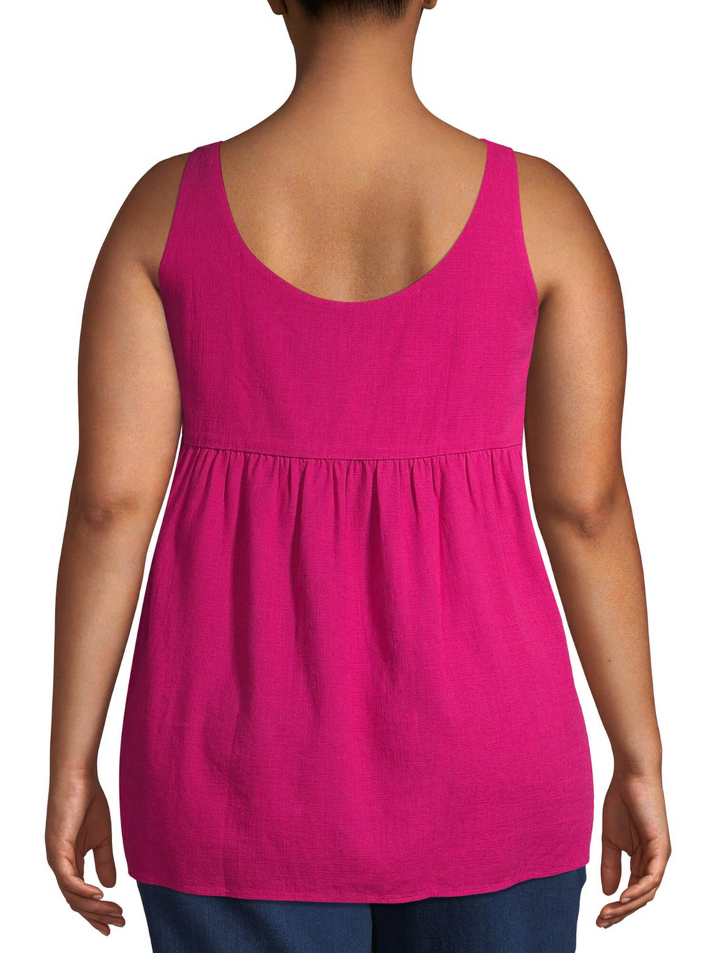 Terra & Sky Magenta Quartz Women's Plus Size Button Front Tank