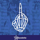 Skeleton Middle Finger Decal Flip The Bird Sticker Truck JDM Car Window Vinyl