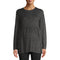 Time and Tru Marled Charcoal Heather Maternity Blouse with Peplum Details