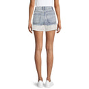 No Boundaries Juniors' Medium Wash Bleach Dip High Rise Denim Shorts