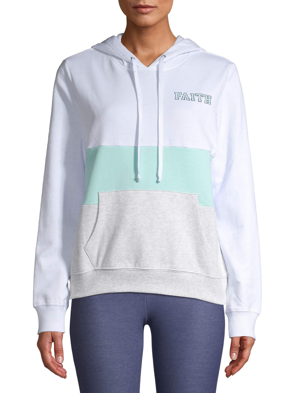 No Boundaries Mist Mint Juniors' Active Colorblocked Sweatshirt – Eccentric  Mall