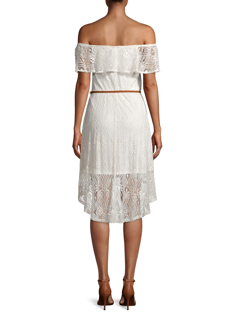 no boundaries off the shoulder dress New!No Boundaries Ladies Christmas Off The Shoulder Dress. Juniors M(7-9). Cute!
