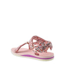 Time and Tru Women's Pink Floral Nature Sandals with Bow Detail