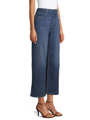 Time and Tru Medium Enzyme Women's High Rise Wide Leg Self Belt Jeans