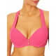 Time and Tru Women's Plus Size Shocking Pink Solid Popcorn Texture Bikini Top