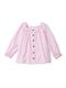 Wonder Nation Completely Pink Stripe Girls Square Neck Blouse