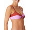 No Boundaries Juniors' Clay Brick/Orchid Rose Colorblock Bikini Top