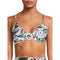 No Boundaries Juniors' Black/White Printed Pique Bikini Top