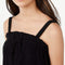 Free Assembly Girls Washed Black Ruffled Cinch Top Romper