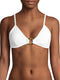 No Boundaries Juniors' Arctic White Tortoise Ring Swimsuit Top