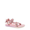 Time and Tru Women's Pink Floral Nature Sandals with Bow Detail