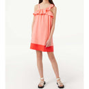 Free Assembly Girls Shell Pink Babydoll Dress with Asymmetric Neckline