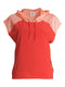 Avia Women's Tomato Sauce/ Orange Mimosa Hooded Short Sleeve Pullover