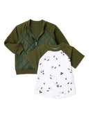 Wonder Nation Toddler Boy Sea Turtle Bomber Jacket & T-Shirt, 2-Piece
