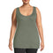 Terra & Sky Women's Plus Size Green Midnight Layering Tank Top