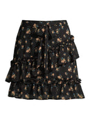 No Boundaries Juniors' Ruffled Woven Skirt