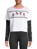 Mickey Mouse Arctic White Juniors’ Long Jump Twofer Graphic Tee