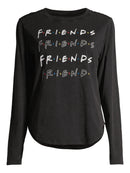 Friends For Ladies Young Adult Black LS Top