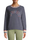 Time and Tru Slate Grey Women's "Love to All" Sweatshirt