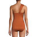 Time and Tru Women's Brown One Shoulder One Piece Swimsuit