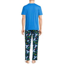 Christmas Vacation Blue Men’s Graphic T-Shirt and Pants Sleepwear Set, 2-Piece