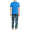 Christmas Vacation Blue Men’s Graphic T-Shirt and Pants Sleepwear Set, 2-Piece