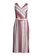 Time and Tru Multi Stripe Women's Button Dress with Belt