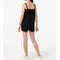 Free Assembly Girls Washed Black Ruffled Cinch Top Romper