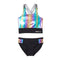 Justice Girls Multi Black 2 Pc Sport Bikini with Logo Accents Swimsuit