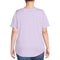 Terra & Sky Women's Plus Size Lavender Sky V-Neck T-Shirt with Short Sleeves