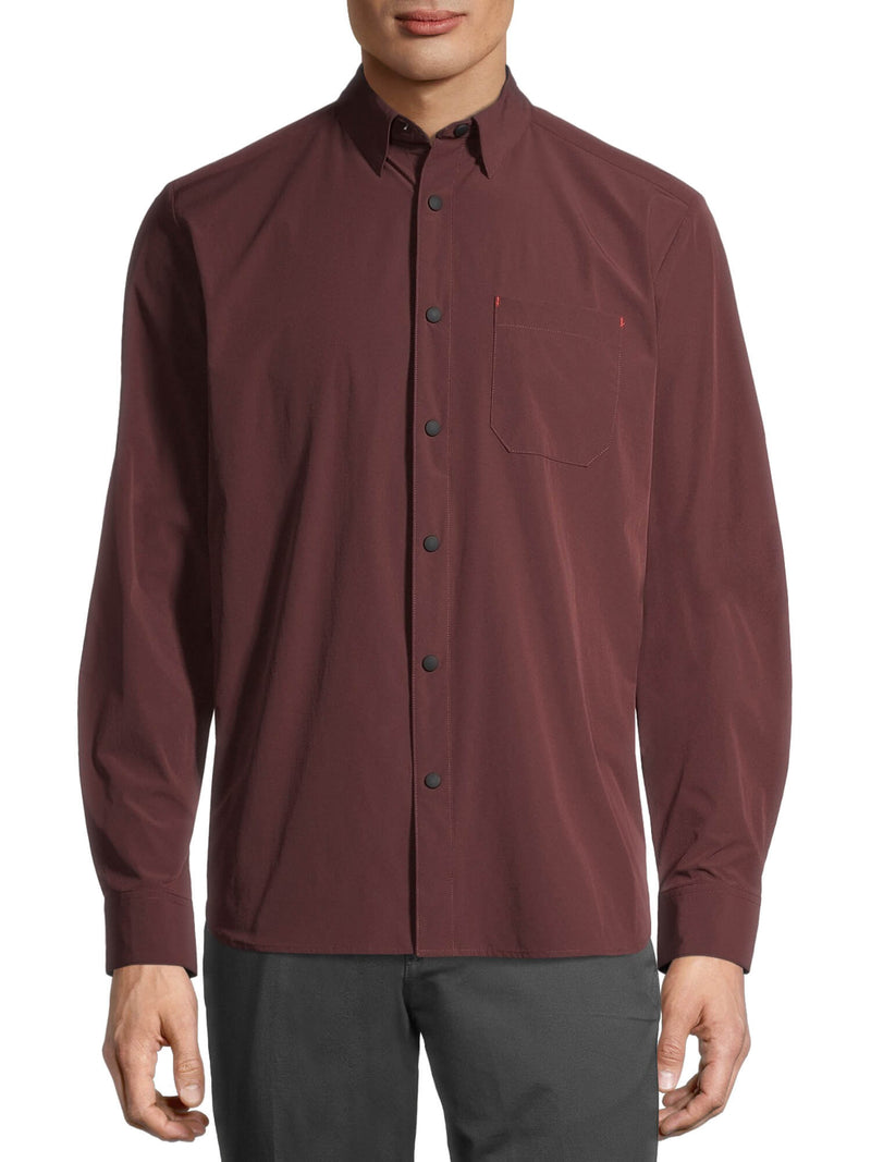 George Men's Charcoal Sky Traveler Long Sleeve Shirt