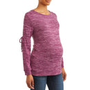 Time and Tru TD Pink Maternity Cozy Long Sleeve Sweatshirt