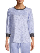 Secret Treasures Essentials Blue Birch Women's Long Sleeve Confetti Sleep Shirt