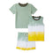 Wonder Nation Baby and Toddler Boy Milieu Green Tie Dye T-Shirt, Tank Top and Shorts Outfit Set