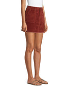 No Boundaries Juniors' Rusty Copper Corduroy Pocket Skirt