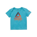 Reebok Baby Boy Maui Blue Short Sleeve T-Shirt and Shorts, 2-Piece Outfit