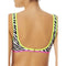 No Boundaries Juniors' Zebra Swirl Tricot Multi Color Print Bikini Top