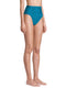 Time and Tru Women's Odes Sea Solid Rouched Highwaist Swimsuit Bottom