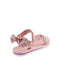 Time and Tru Women's Pink Floral Nature Sandals with Bow Detail