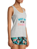 Secret Treasures Women's Platinum Silver Heather Sleep Tank