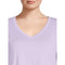 Terra & Sky Women's Plus Size Lavender Sky V-Neck T-Shirt with Short Sleeves