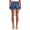 No Boundaries Juniors' Dark Wash Elastic Back Denim Shorts