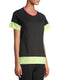 Avia Black Women's Active Colorblock Perforated Tee