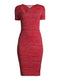 No Boundaries Brilliant Red Short Sleeve Teardrop Dress