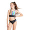 Justice Girls Multi Black 2 Pc Sport Bikini with Logo Accents Swimsuit