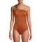 Time and Tru Women's Brown One Shoulder One Piece Swimsuit