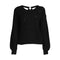 No Boundaries Juniors Black Soot Caged Back Sweater