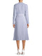 Time and Tru Blue Yonder Stripe Women's Long Sleeve Faux Wrap Dress