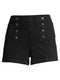 No Boundaries Juniors' Black Wash Sailor Shorts